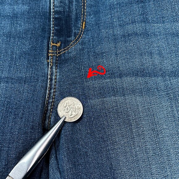 NWT Just Black Raw Frayed Hem Side Stripe Mid Rise Ankle Skinny Jeans Size 30‎ - Picture 8 of 16